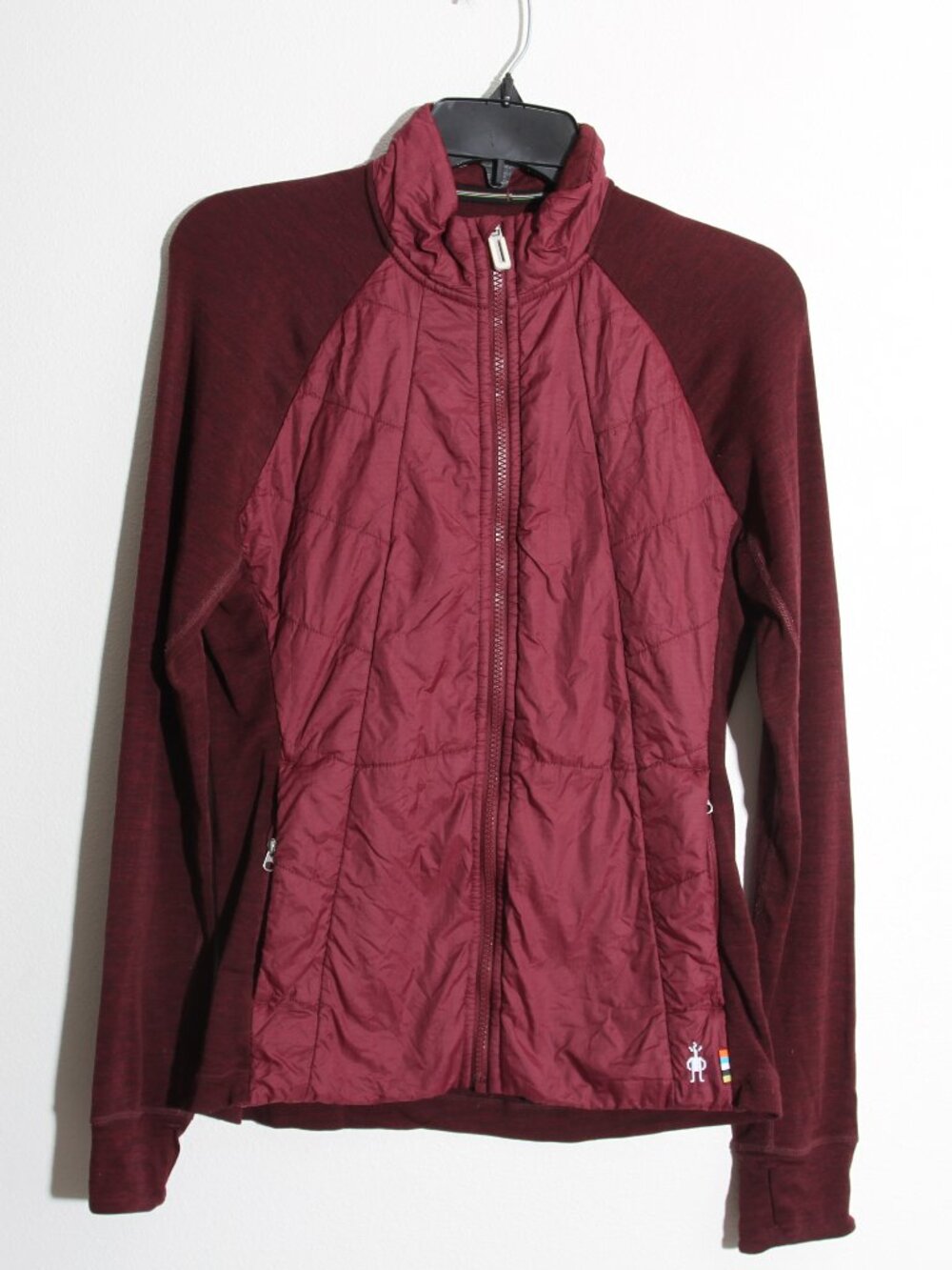 Smartwool Women's Smartloft Jacket Full Zip Merino Wool Black Cherry Size Medium